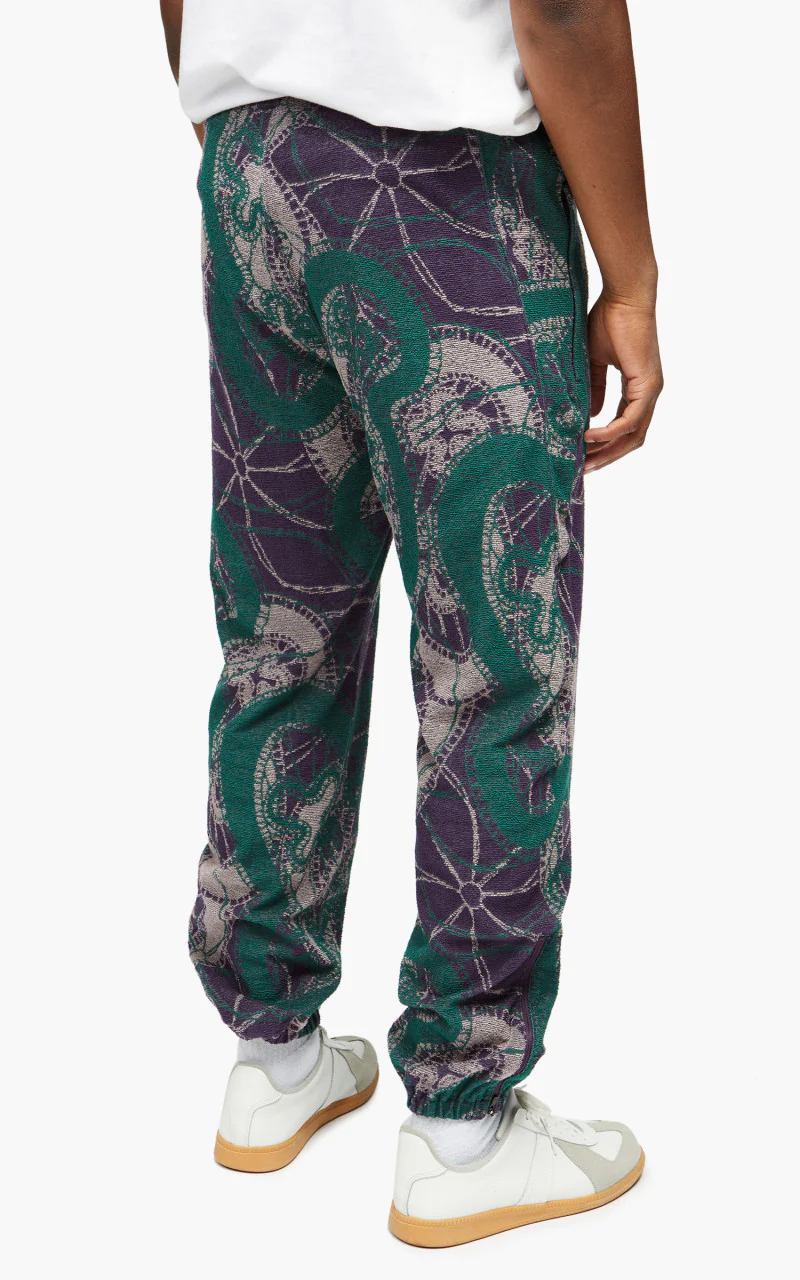 Needles Zipped Sweat Pant Papillon Pile Jacquard Purple - Image 6