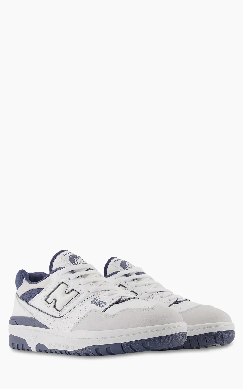 New Balance BB550 STG White/Vintage Indigo - Image 2