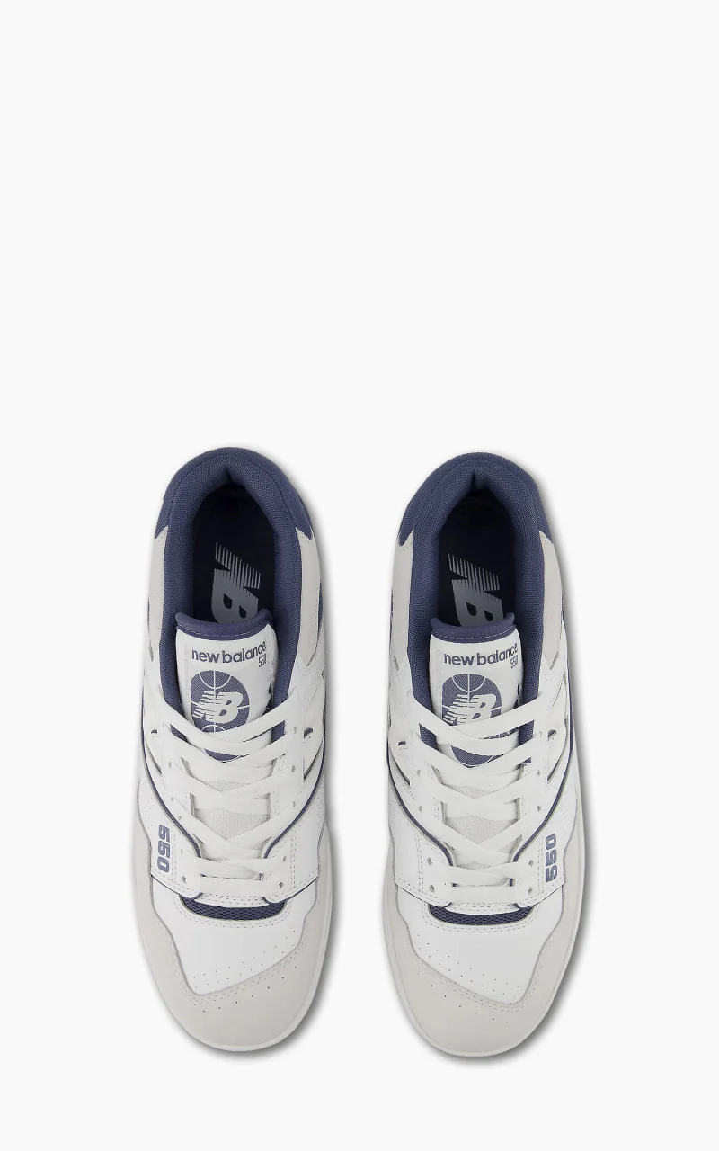 New Balance BB550 STG White/Vintage Indigo - Image 3