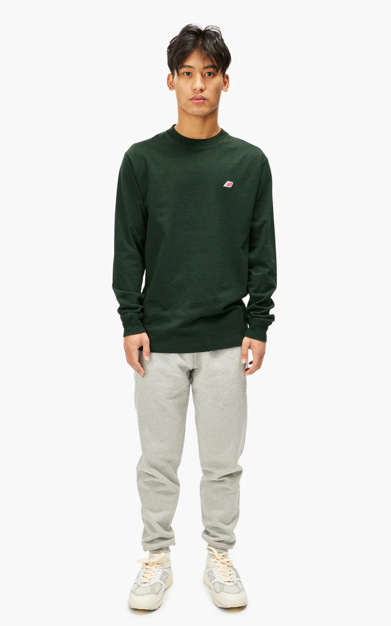 New Balance Core Long Sleeve T-Shirt "Made in USA" Midnight Green - Image 2