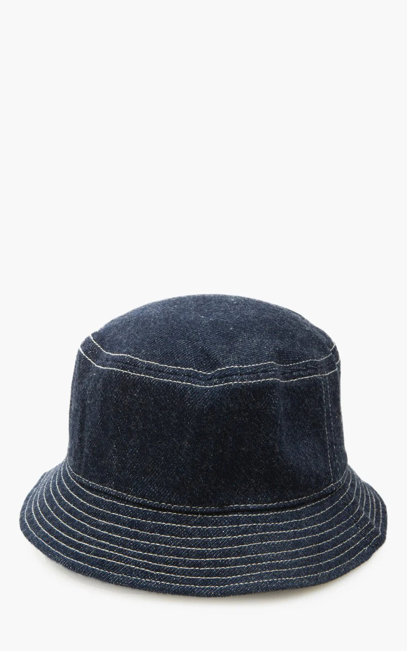 Nigel Cabourn Bucket Hat Denim Indigo - Image 3