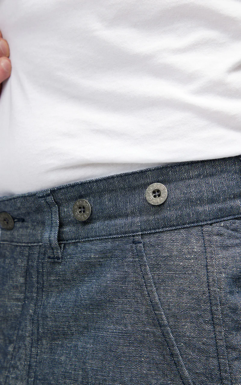 Nigel Cabourn Carpenter Pant Cotton/Linen Navy - Image 6