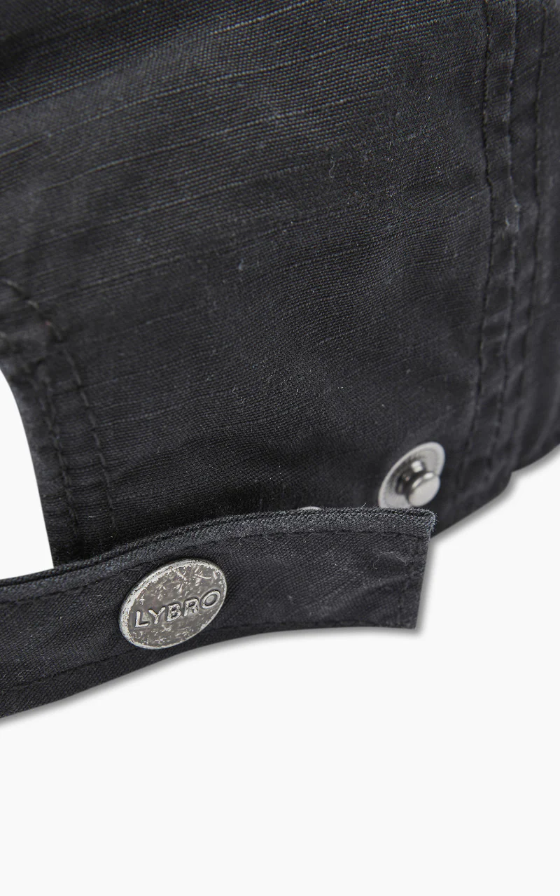 Nigel Cabourn Mechanics Cap Cotton Ripstop Black - Image 3
