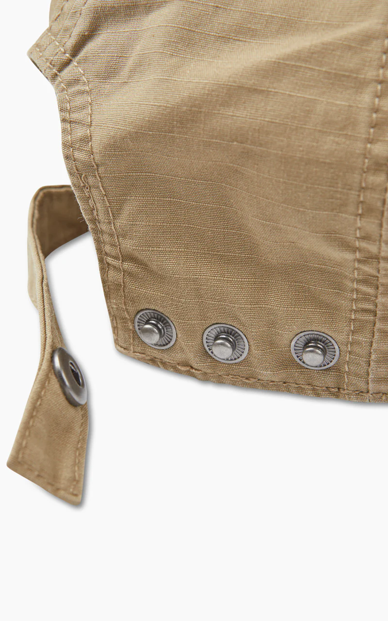 Nigel Cabourn Mechanics Cap Cotton Ripstop Tan - Image 4