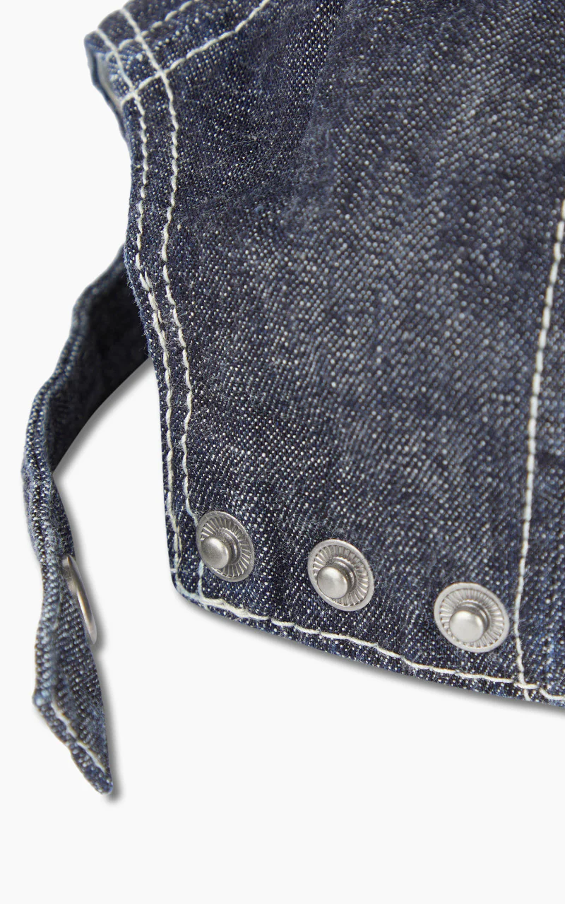 Nigel Cabourn Mechanics Cap Denim Indigo - Image 4
