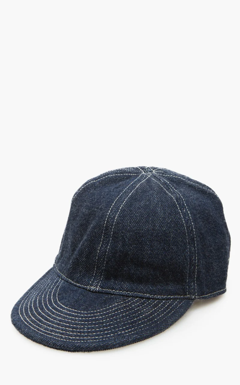Nigel Cabourn Mechanics Cap Denim Indigo - Image 5
