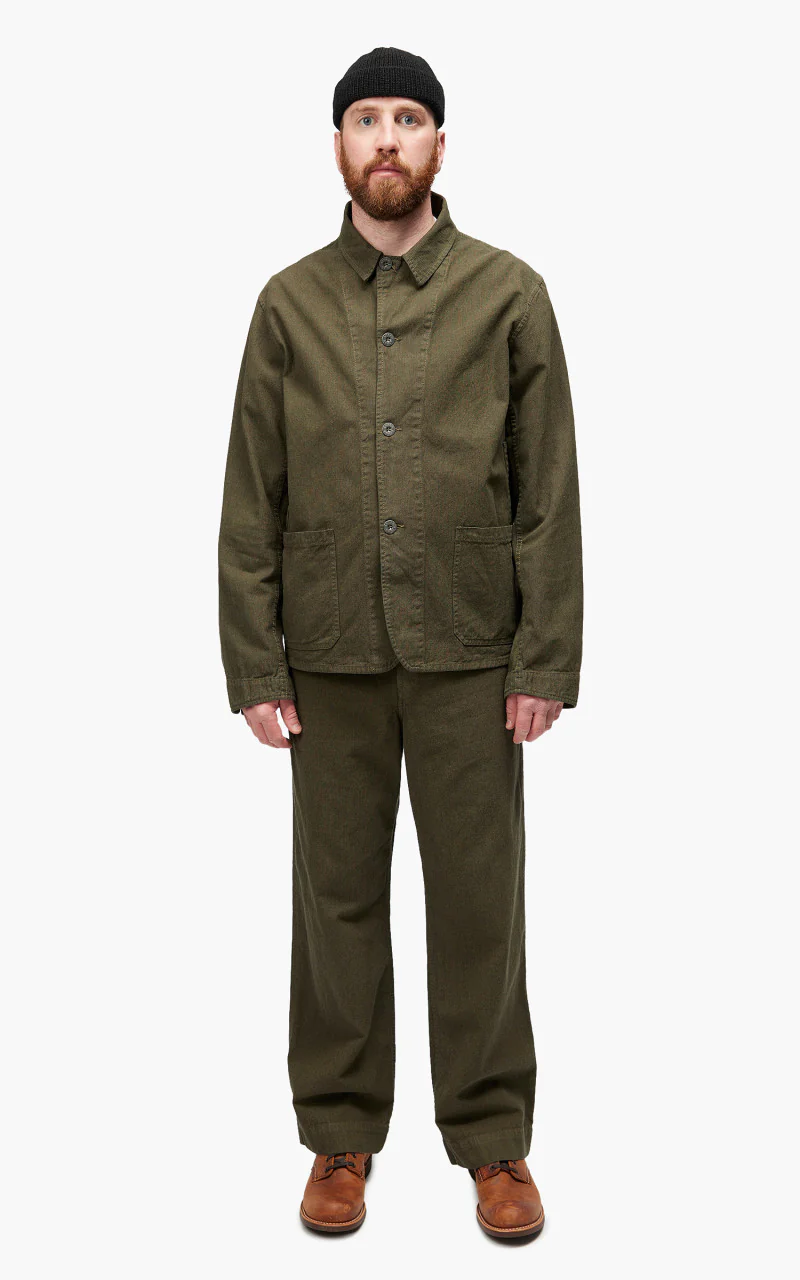 Nigel Cabourn Navvie Blazer Cotton Broken Twill Army - Image 2