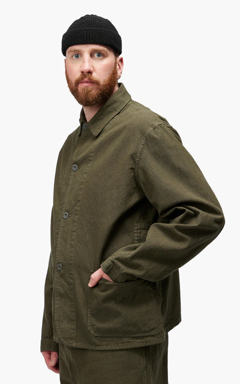 Nigel Cabourn Navvie Blazer Cotton Broken Twill Army - Image 3