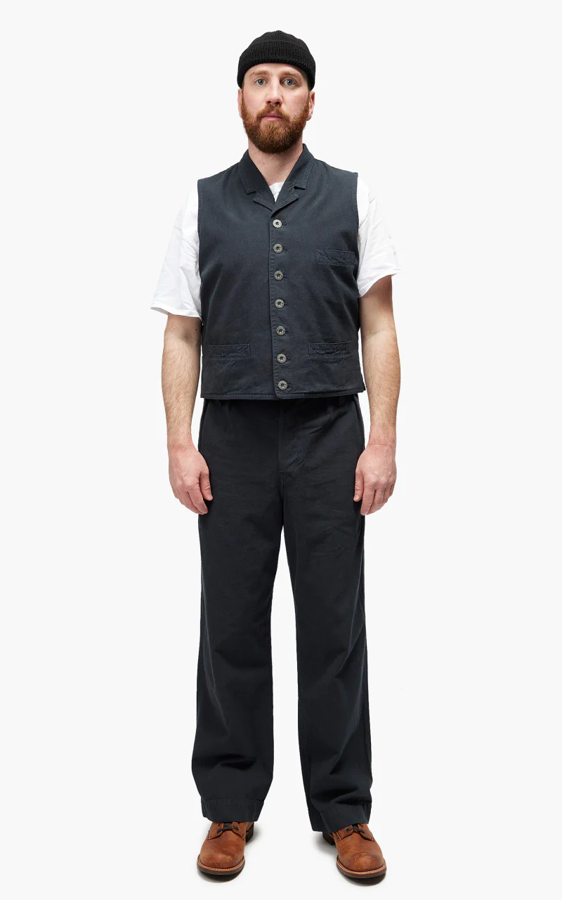 Nigel Cabourn Navvie Pant Cotton Broken Twill Navy - Image 2