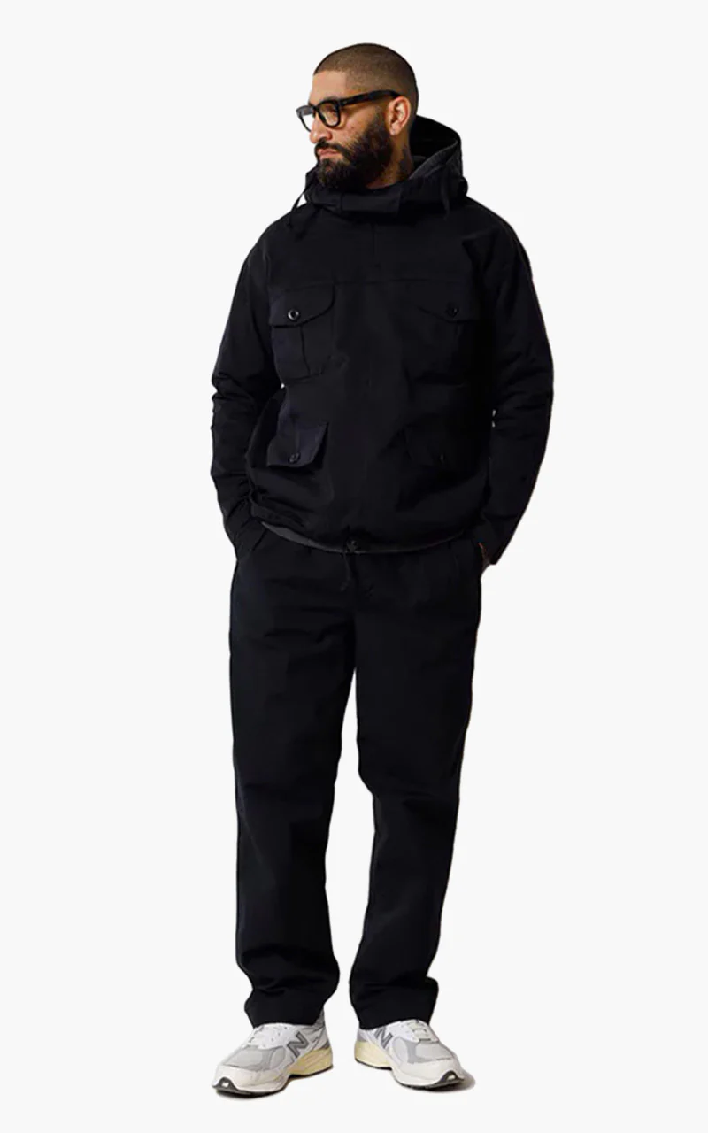 Nigel Cabourn Pleated Chino Cotton Ripstop Black - Image 2
