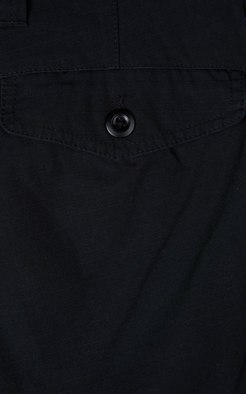 Nigel Cabourn Pleated Chino Cotton Ripstop Black - Image 3