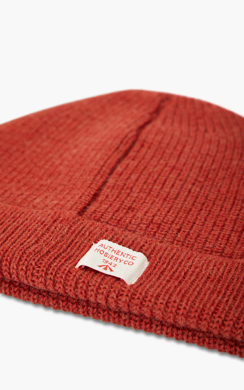 Nigel Cabourn Solid Beanie Wool Orange - Image 3