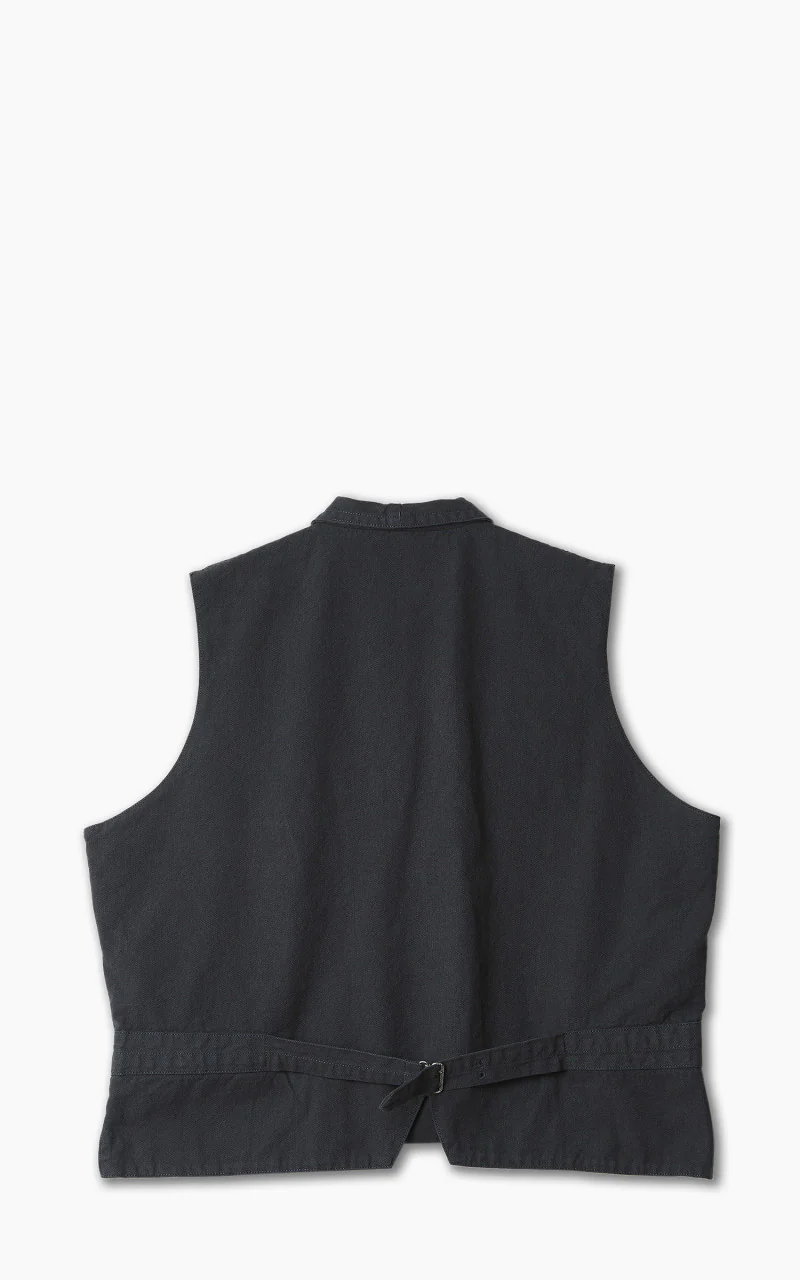 Nigel Cabourn Waistcoat Cotton Broken Twill Navy - Image 3