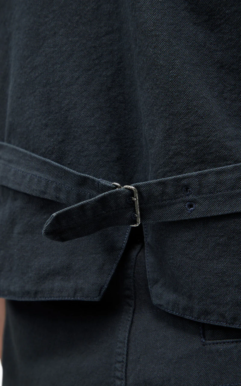 Nigel Cabourn Waistcoat Cotton Broken Twill Navy - Image 9