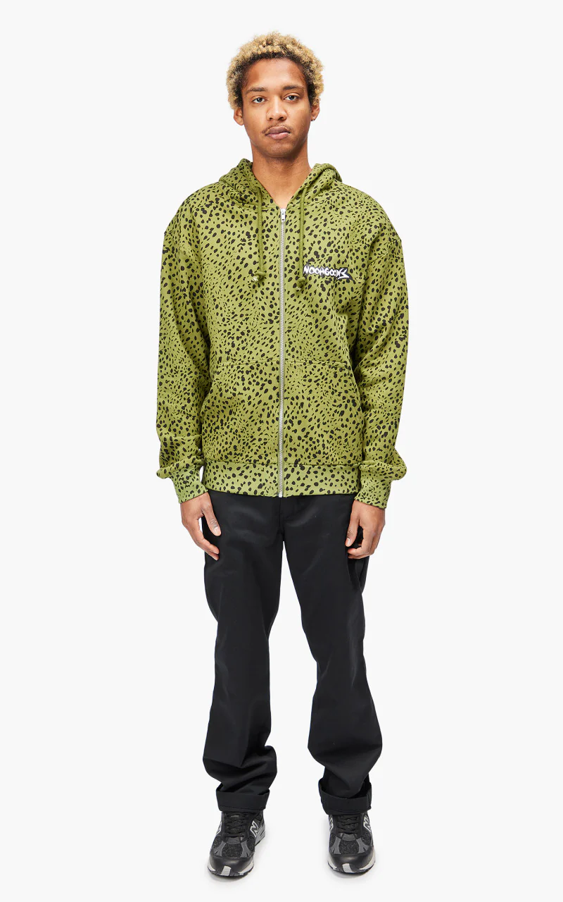 Noon Goons Chit Chat Zip Hoodie Green Leopard - Image 2