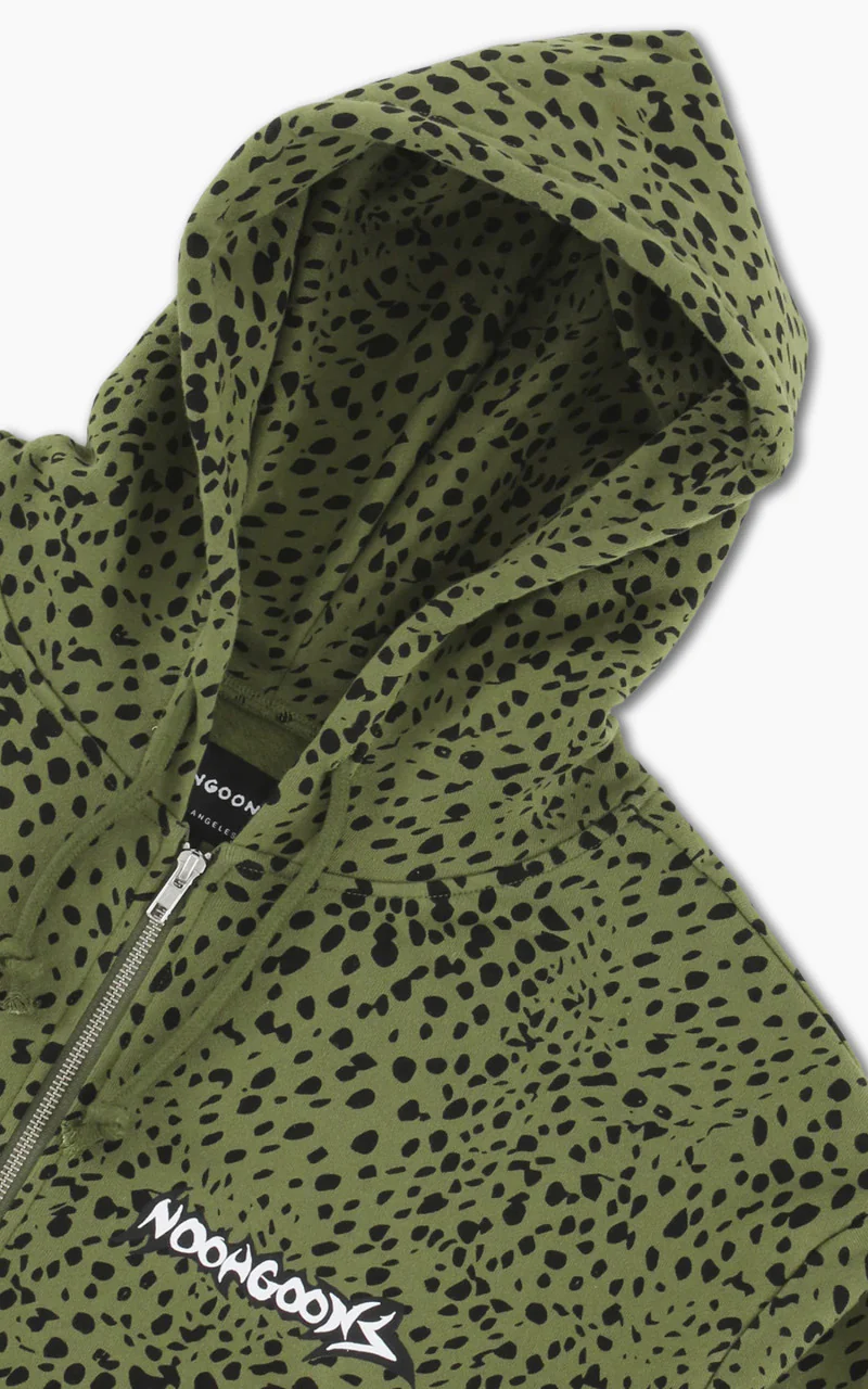 Noon Goons Chit Chat Zip Hoodie Green Leopard - Image 3