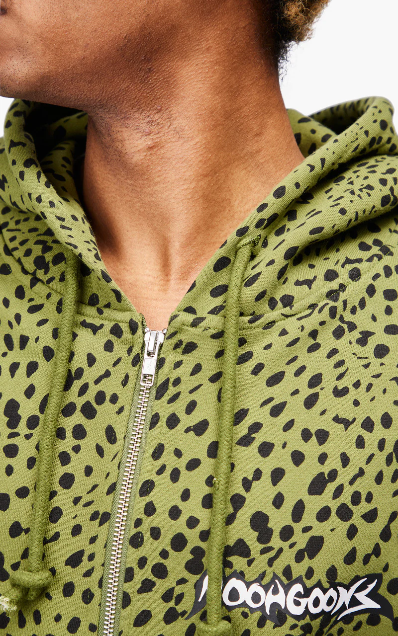 Noon Goons Chit Chat Zip Hoodie Green Leopard - Image 7