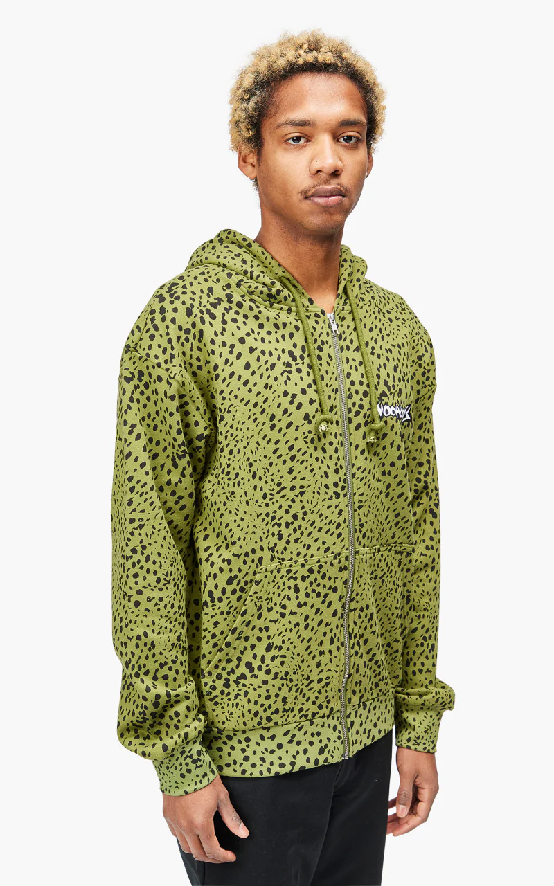 Noon Goons Chit Chat Zip Hoodie Green Leopard - Image 8