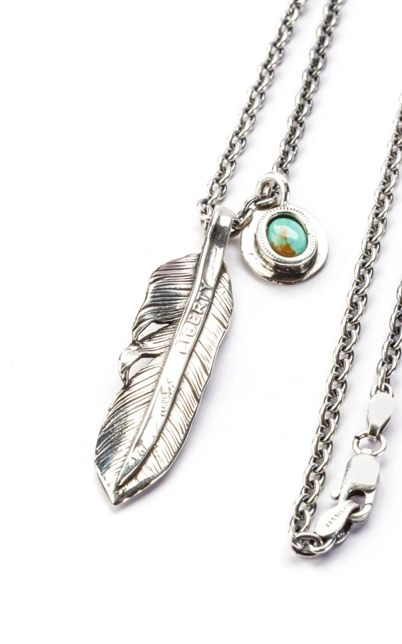 North Works N-410 Necklace 925 Silver Liberty Feather - Image 3
