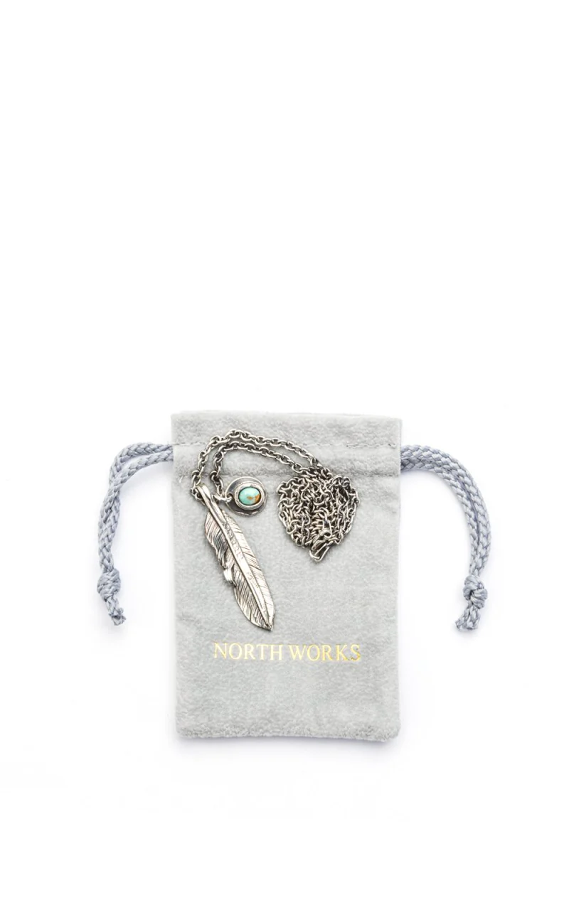 North Works N-410 Necklace 925 Silver Liberty Feather - Image 6