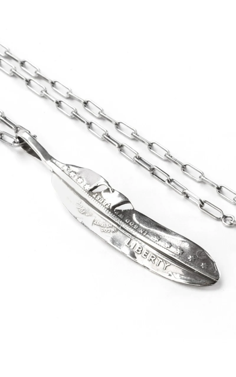 North Works N-530 Necklace 925 Silver Liberty Feather - Image 3