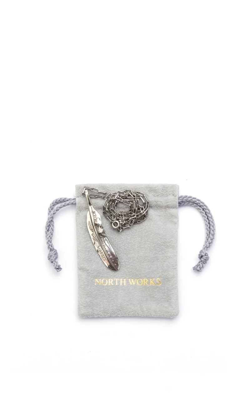 North Works N-530 Necklace 925 Silver Liberty Feather - Image 6