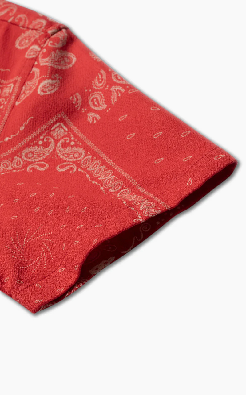 Nudie Jeans Aron Bandana Shirt Red - Image 4