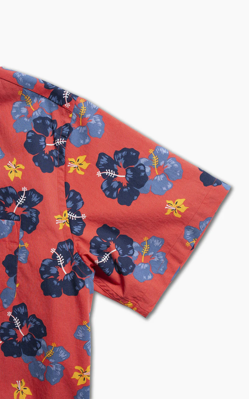 Nudie Jeans Arthur Flower Hawaii Shirt Red - Image 5