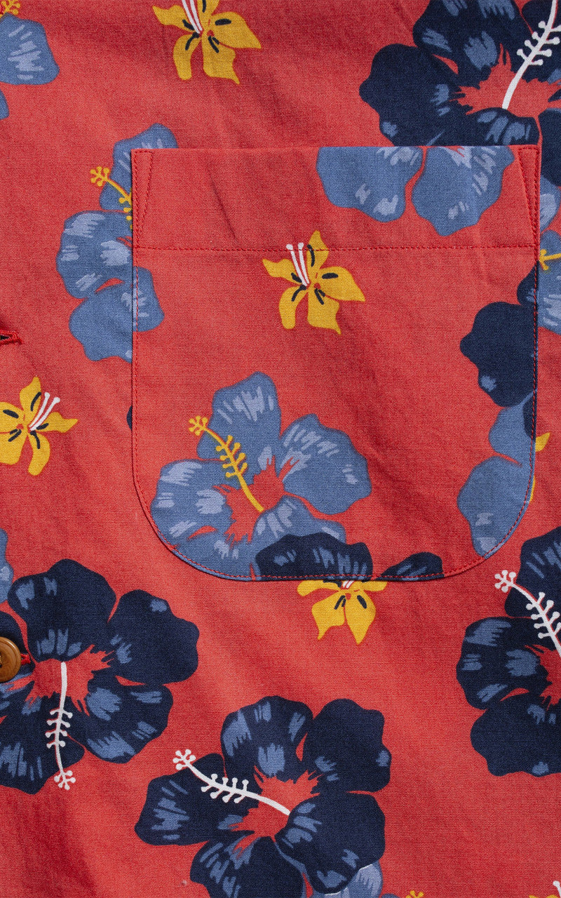 Nudie Jeans Arthur Flower Hawaii Shirt Red - Image 6
