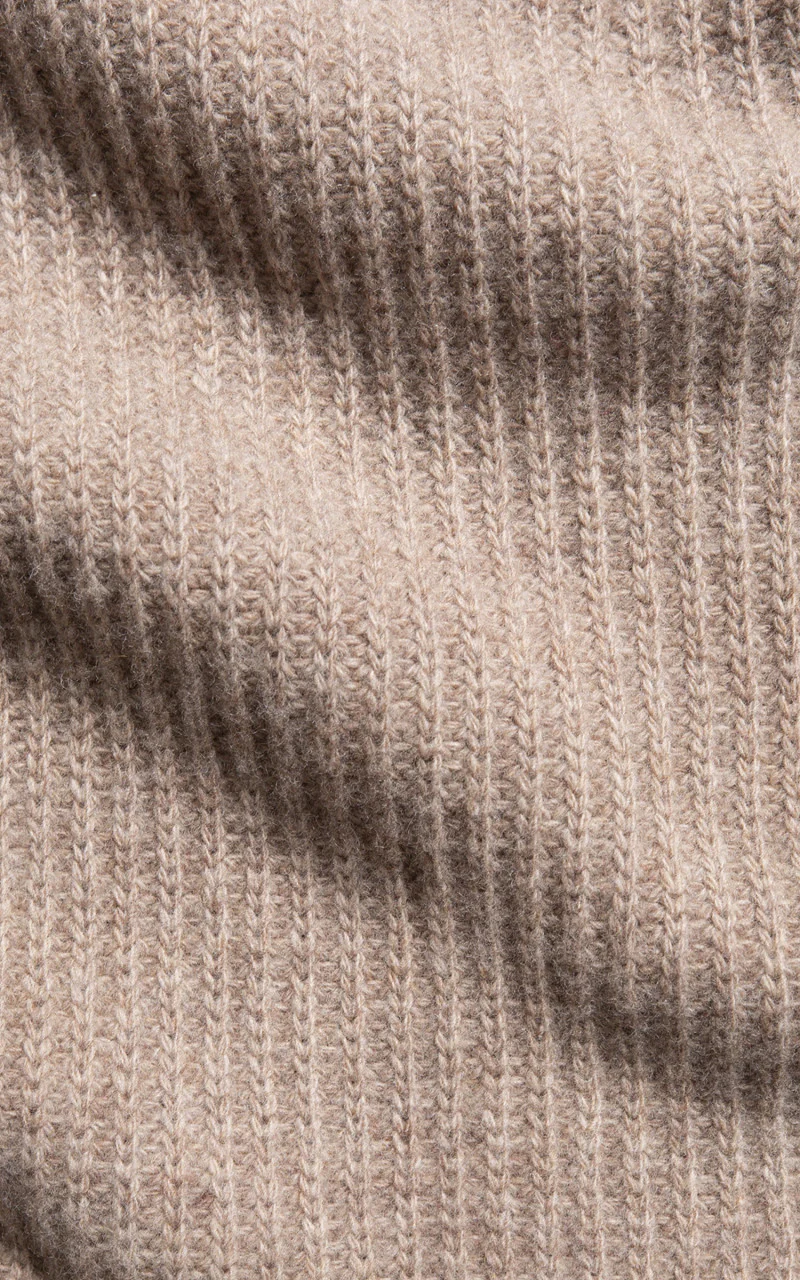 Nudie Jeans August Rib Wool Sweater Oat - Image 6