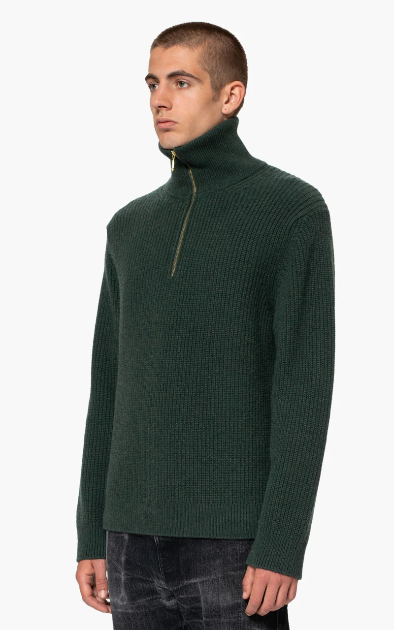 Nudie Jeans August Zip Racing Green - Image 3