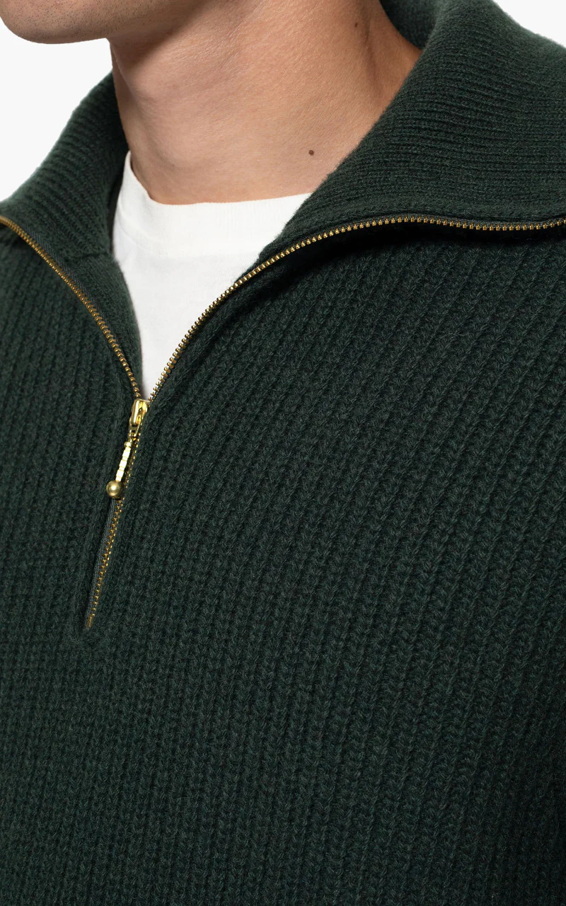 Nudie Jeans August Zip Racing Green - Image 5