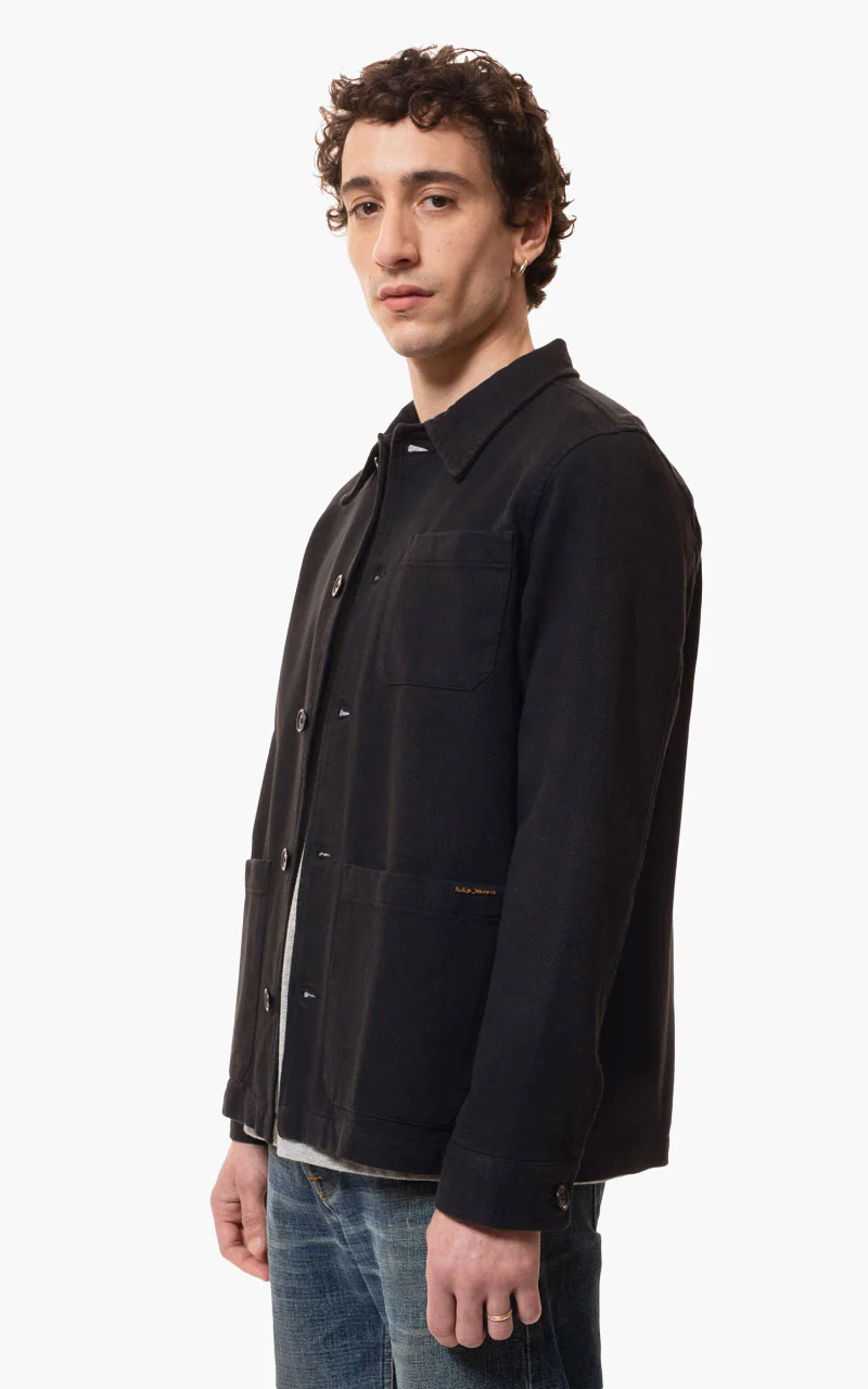 Nudie Jeans Barney Worker Jacket Black - Image 7