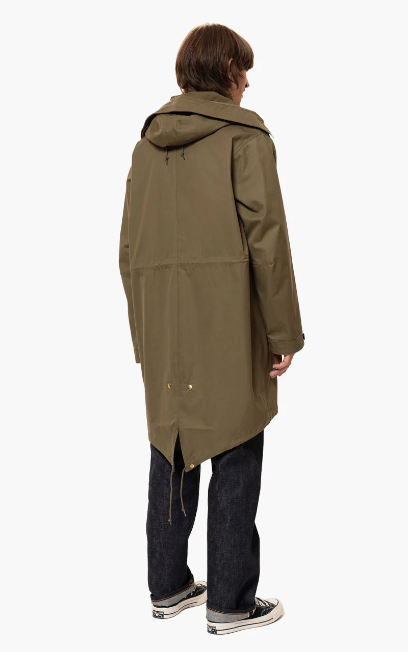 Nudie Jeans Christian Parka Faded Green - Image 3
