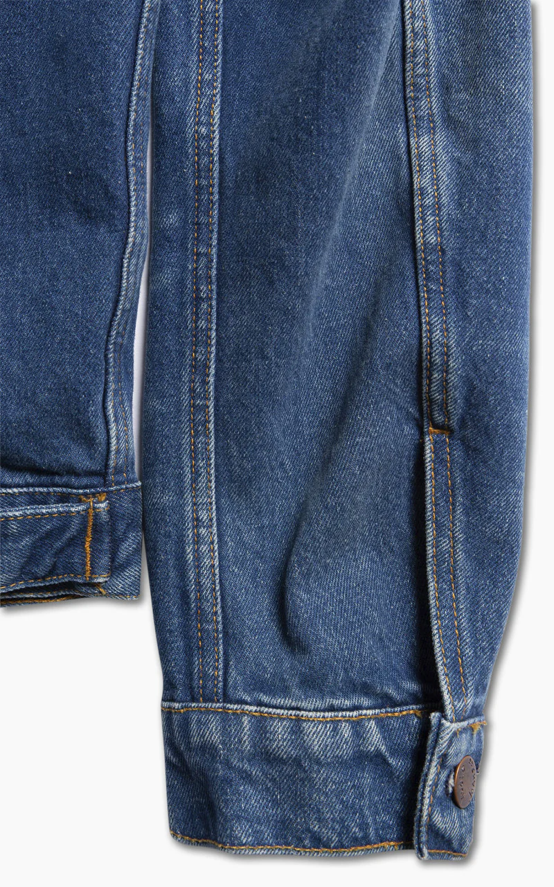Nudie Jeans Danny Greasy Denim Jacket Mid Blue - Image 11