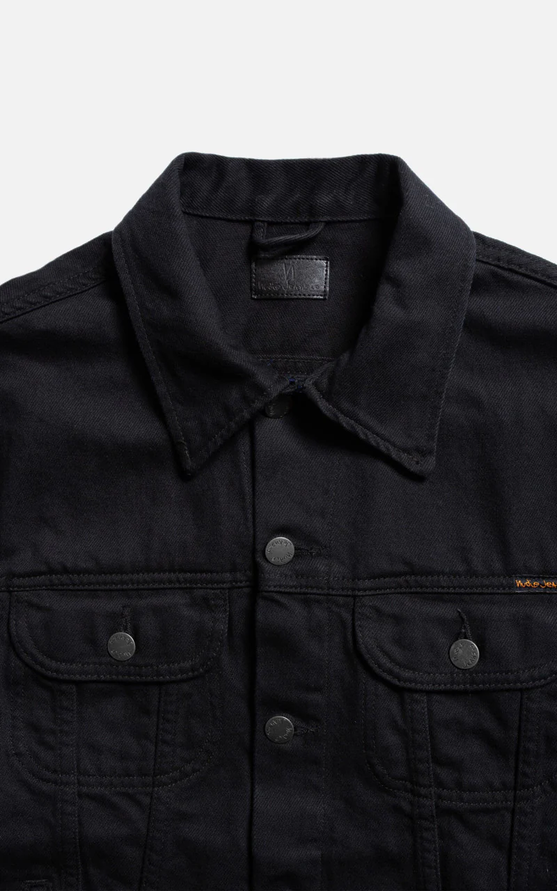 Nudie Jeans Danny Smooth Rinse Denim Jacket Black - Image 3