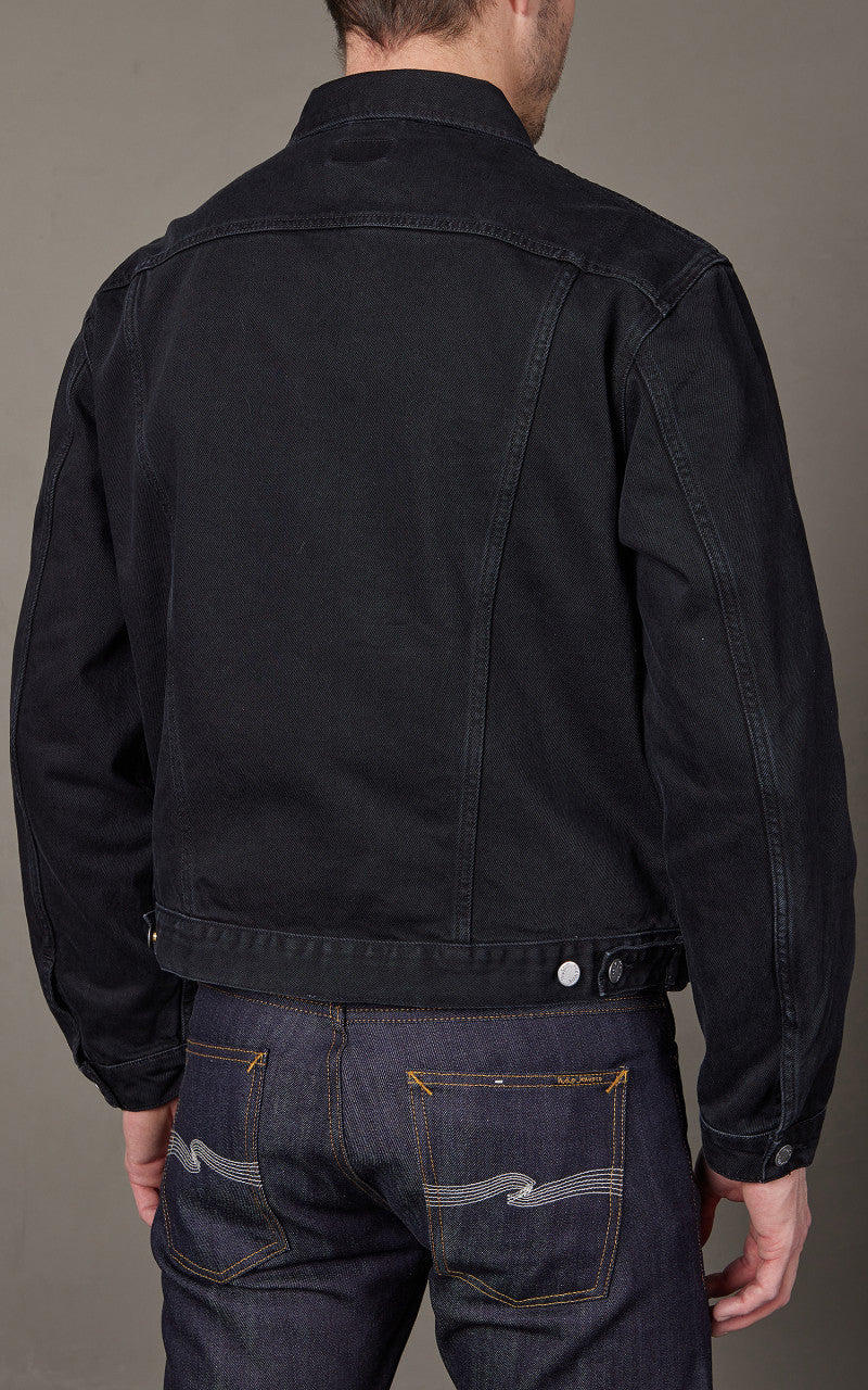 Nudie Jeans Danny Smooth Rinse Denim Jacket Black - Image 6