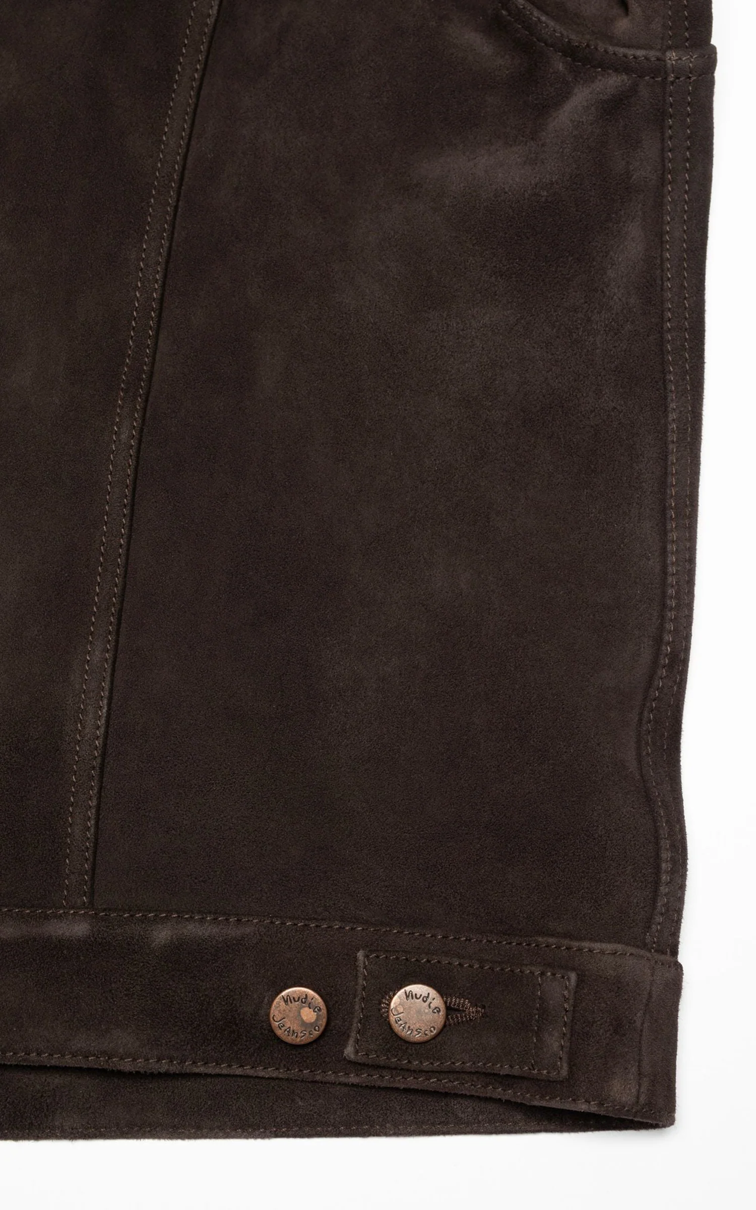 Nudie Jeans Dante II Suede Jacket Dark Brown - Image 6
