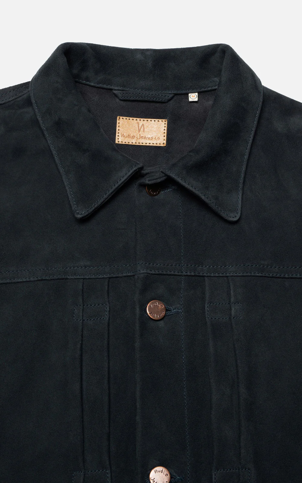Nudie Jeans Dante II Suede Jacket Navy - Image 3