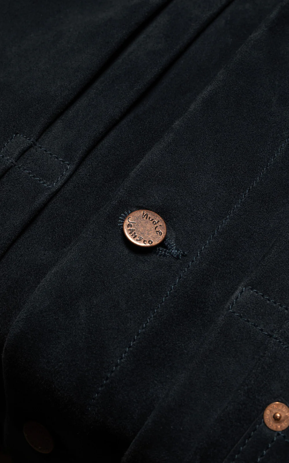 Nudie Jeans Dante II Suede Jacket Navy - Image 4