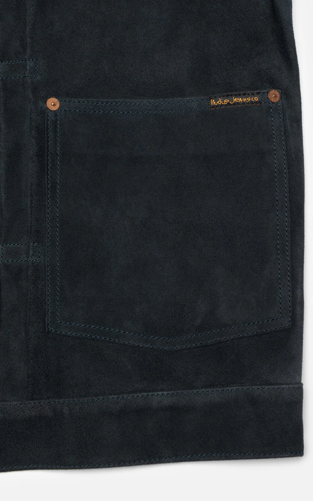 Nudie Jeans Dante II Suede Jacket Navy - Image 5