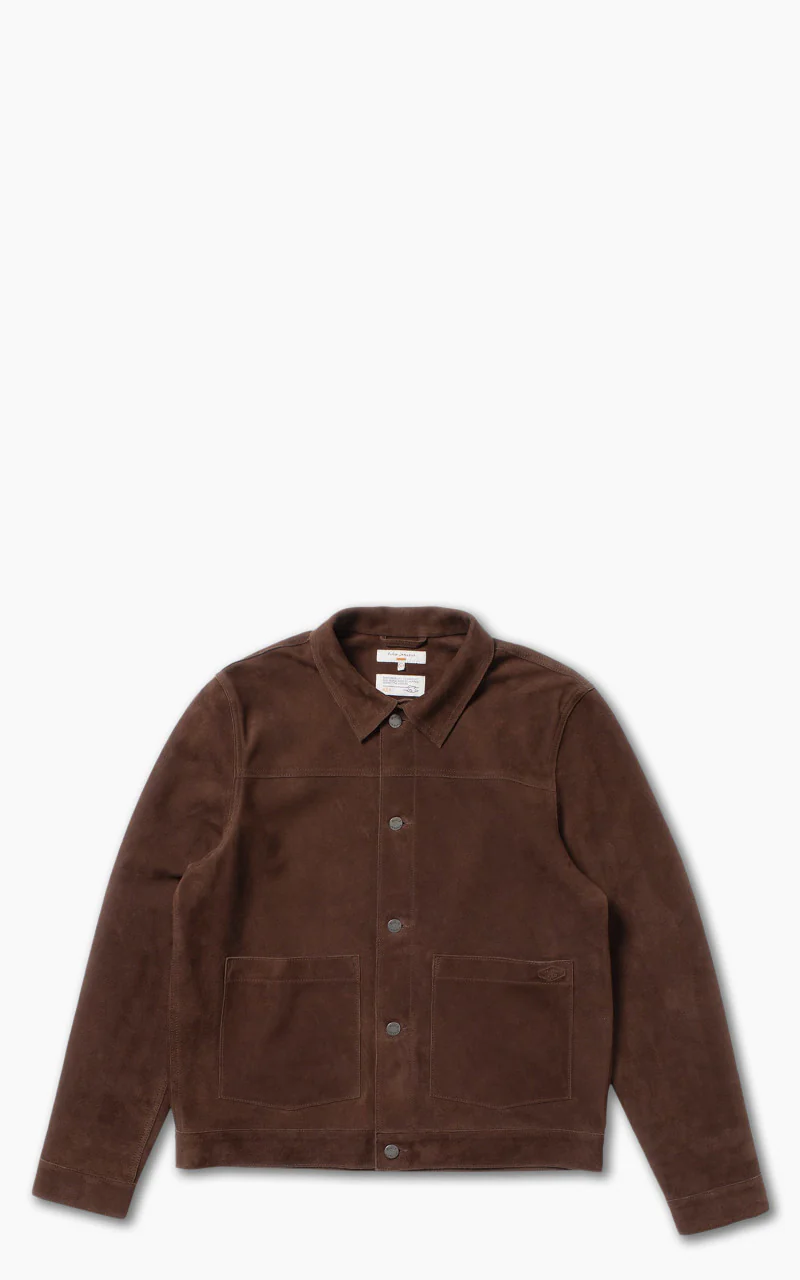 Nudie Jeans Dante Suede Jacket Dark Brown