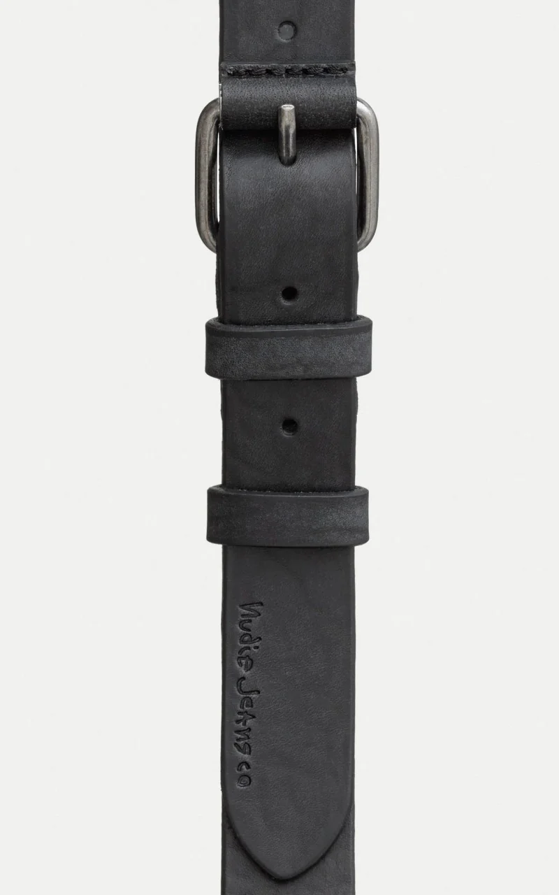 Nudie Jeans Dwayne Leather Belt Black - Image 3