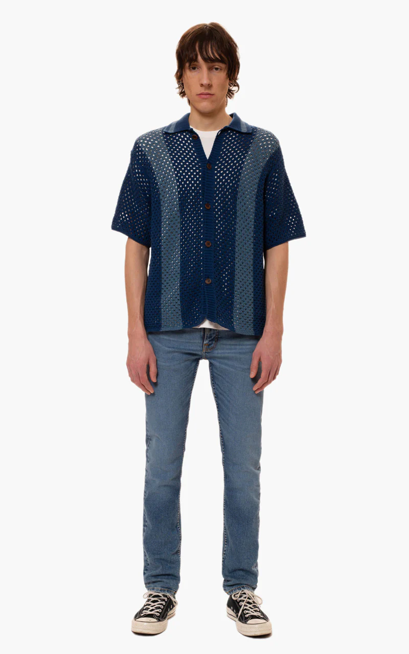 Nudie Jeans Fabbe Crochet Blue - Image 2