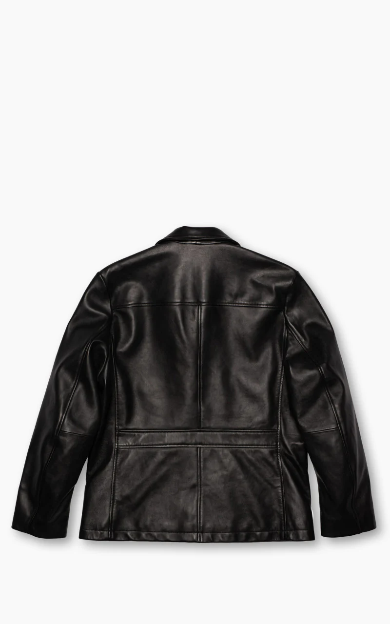 Nudie Jeans Ferry Leather Jacket Black - Image 8