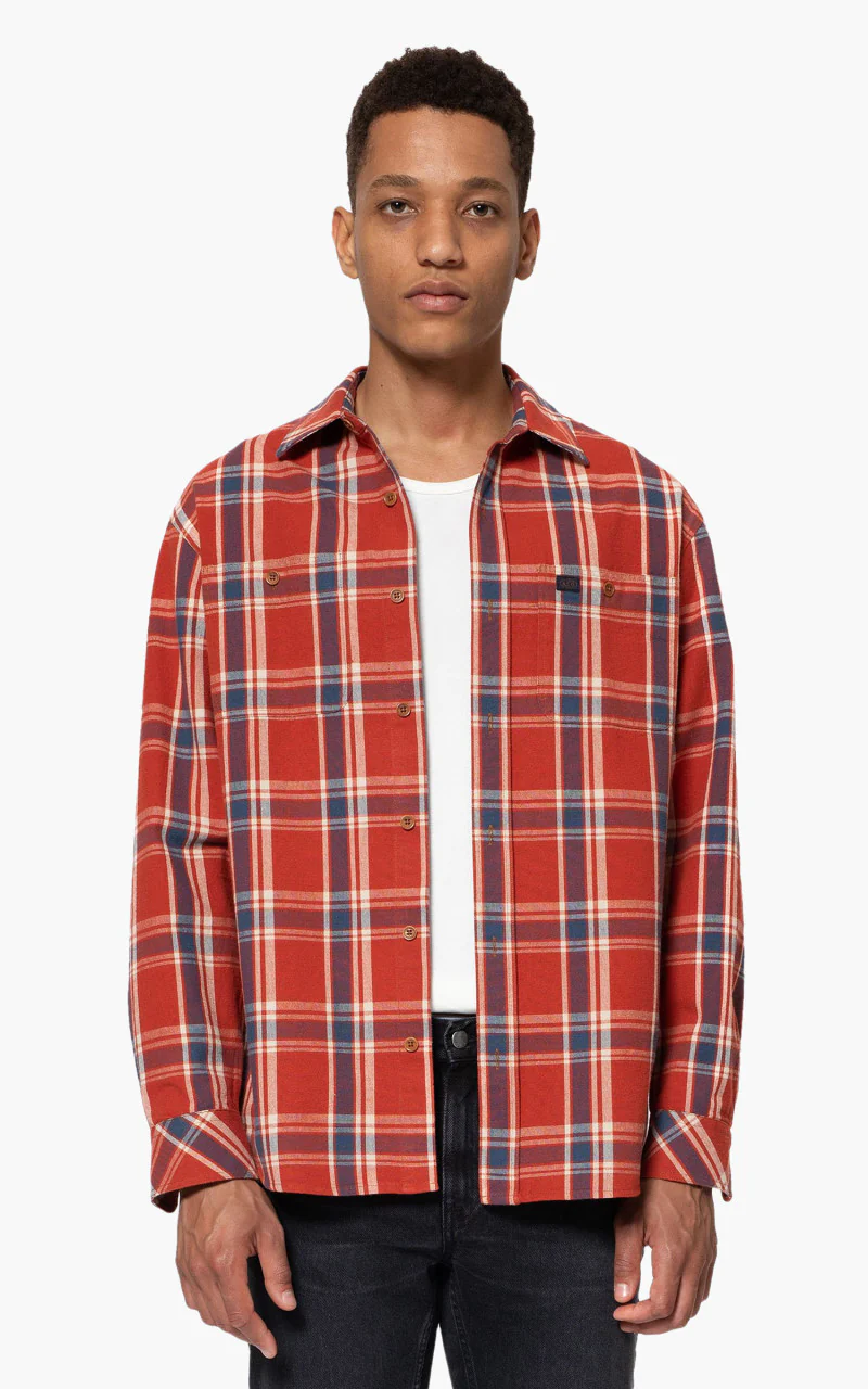 Nudie Jeans Filip Basket Plaid Red - Image 2