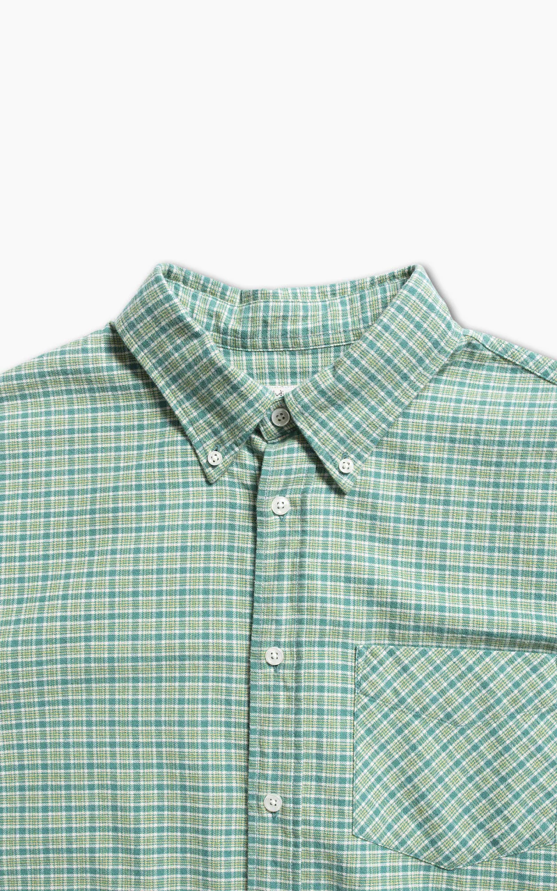 Nudie Jeans Filip Checked BD Shirt Green - Image 3