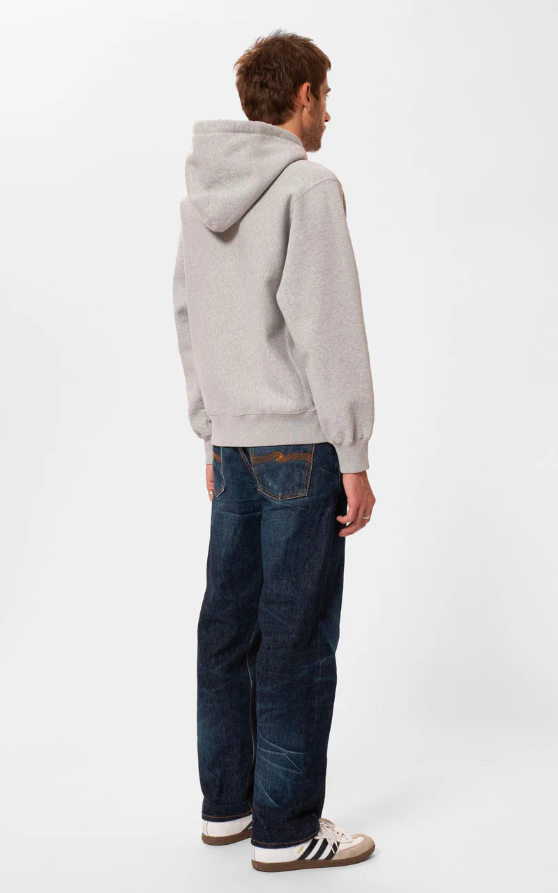 Nudie Jeans Fredrik Hoodie Greymelange - Image 5