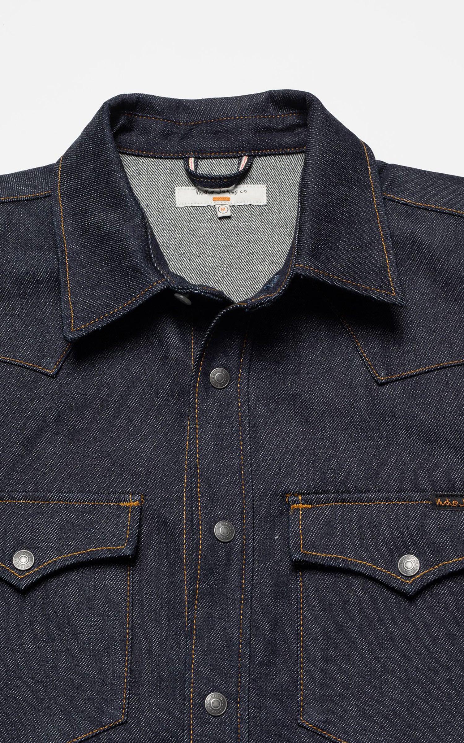Nudie Jeans George Ace Selvage Denim Shirt Dry Blue - Image 3