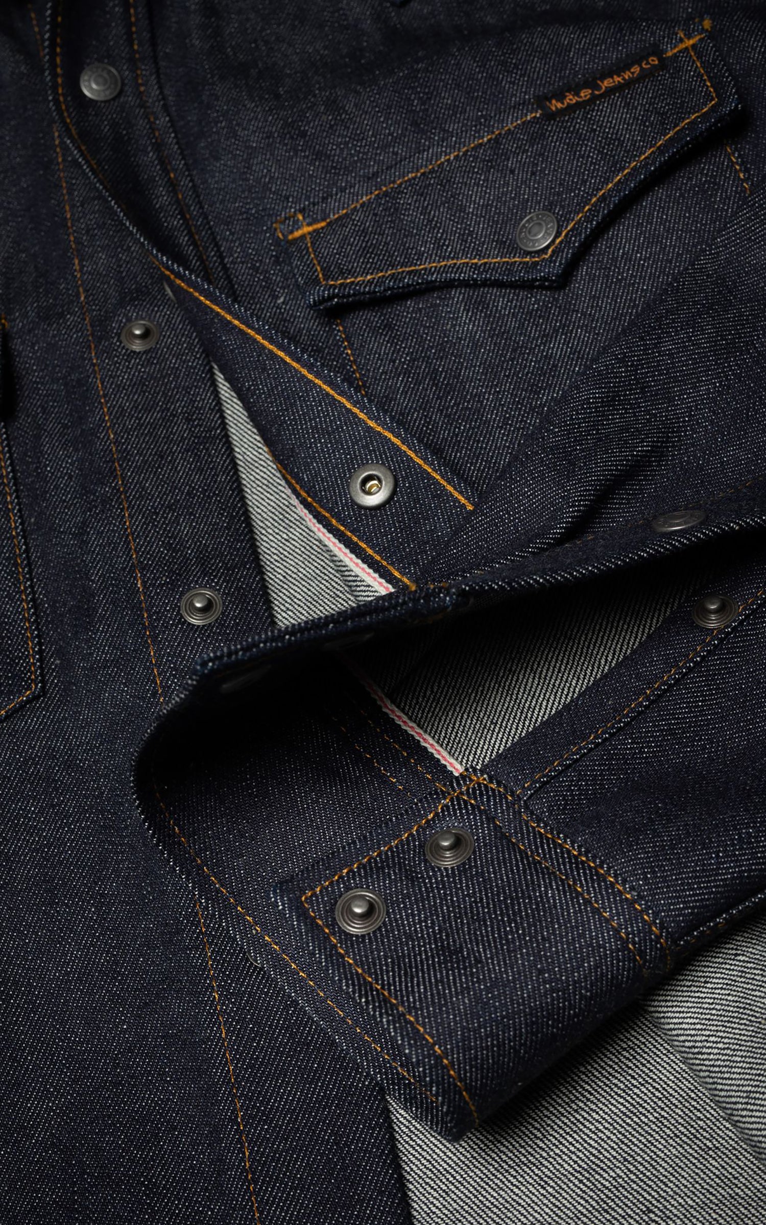 Nudie Jeans George Ace Selvage Denim Shirt Dry Blue - Image 4